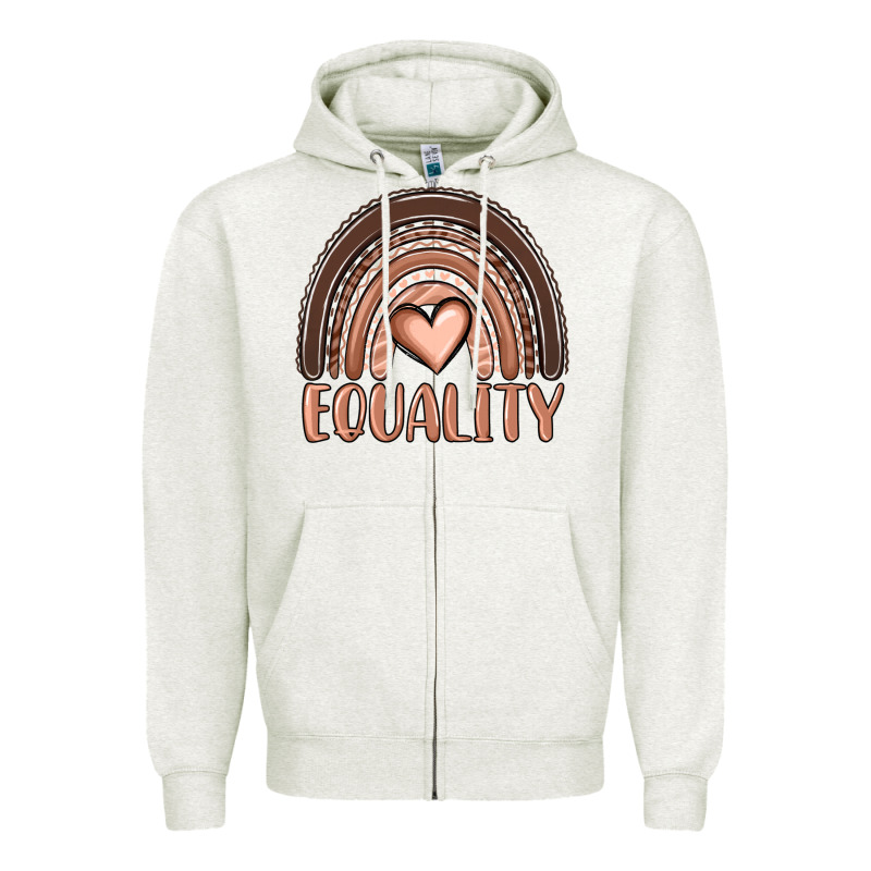 Equality Melanin Rainbow Zipper Hoodie by OliviaCreatesArt | Teevron