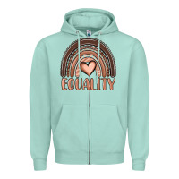 Seafoam equality melanin rainbow Zipper Hoodie - OliviaCreatesArt