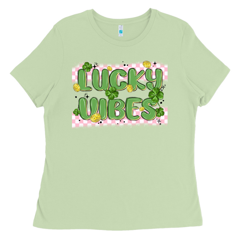 Lucky Vibes Ladies Tee by MaliasSmallBusiness | Teevron