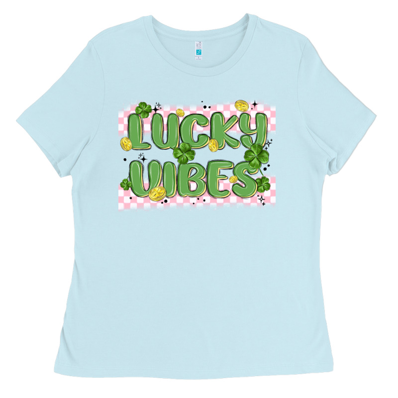 Lucky Vibes Ladies Tee by MaliasSmallBusiness | Teevron