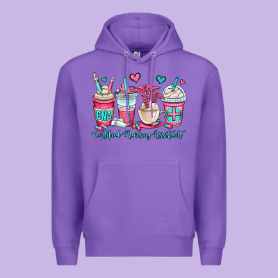 Cna Certified Nursing Assistant Coffee Cups Premium Hoodie Designed By Oliviacreatesart