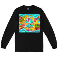 Black summer Long Sleeve Tee - NancyCooperArtShop