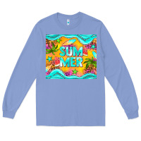 Colony Blue summer Long Sleeve Tee - NancyCooperArtShop