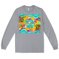Heather Grey summer Long Sleeve Tee - NancyCooperArtShop