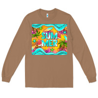 Toasted Coconut summer Long Sleeve Tee - NancyCooperArtShop