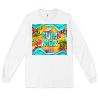 White summer Long Sleeve Tee - NancyCooperArtShop