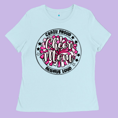 Cheer Mom Ladies Tee Designed By Maliassmallbusiness