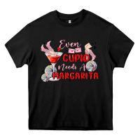 Black even cupid need a margarita Heavy Core Tee - MaliasSmallBusiness