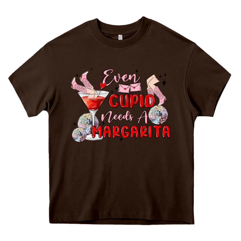 Even Cupid Need A Margarita Heavy Core Tee by MaliasSmallBusiness | Teevron