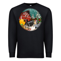 Black Christmas On The Farm Premium Sweatshirt - FaDigitalArtStudio
