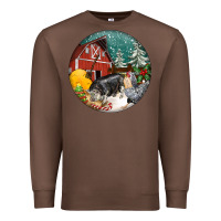 Chestnut Christmas On The Farm Premium Sweatshirt - FaDigitalArtStudio