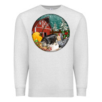 Oatmeal Heather Christmas On The Farm Premium Sweatshirt - FaDigitalArtStudio