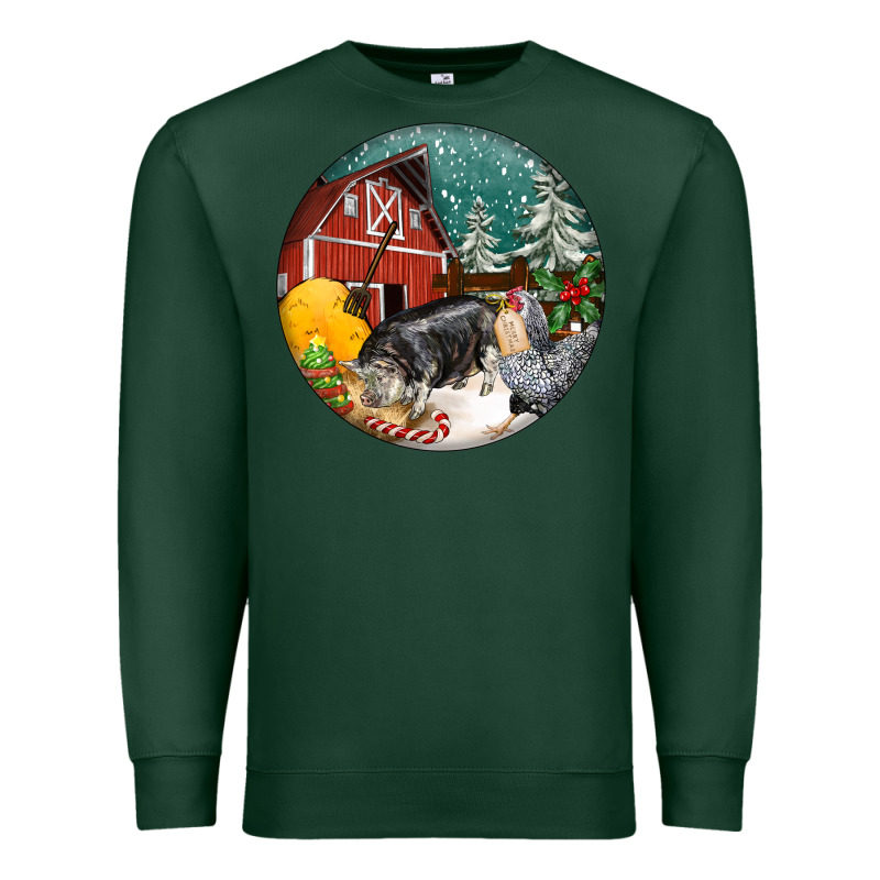 Christmas On The Farm Premium Sweatshirt by FaDigitalArtStudio | Teevron