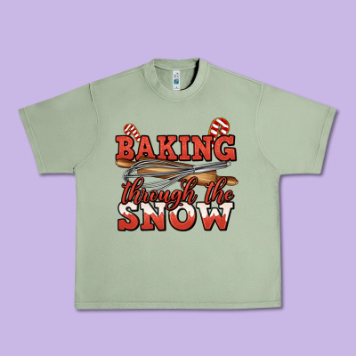 Baking Through The Snow Christmas Urban Heavy Tee Designed By Jasminsmagicworld