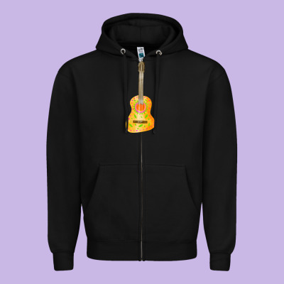 Mexican Vihuela Fa Element 1 Zipper Hoodie Designed By Fadigitalartstudio