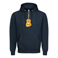 Navy mexican vihuela fa element 1 Zipper Hoodie - FaDigitalArtStudio
