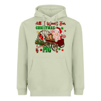 Matcha all i want for christmas is a pig Heavyweight Hoodie - FaDigitalArtStudio