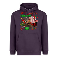 Plum all i want for christmas is a pig Heavyweight Hoodie - FaDigitalArtStudio