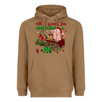 Toasted Coconut all i want for christmas is a pig Heavyweight Hoodie - FaDigitalArtStudio