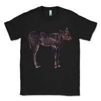Black Black Angus Calf Illustrations Classic Tee - LillyAllenDesigns