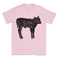Bubblegum Pink Black Angus Calf Illustrations Classic Tee - LillyAllenDesigns