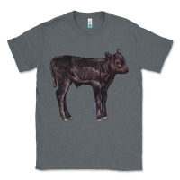 Charcoal Heather Black Angus Calf Illustrations Classic Tee - LillyAllenDesigns