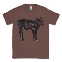 Chestnut Black Angus Calf Illustrations Classic Tee - LillyAllenDesigns