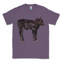 Lavender Black Angus Calf Illustrations Classic Tee - LillyAllenDesigns