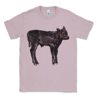 Lilac Black Angus Calf Illustrations Classic Tee - LillyAllenDesigns