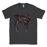 Smoke Black Angus Calf Illustrations Classic Tee - LillyAllenDesigns