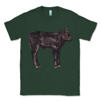 Sports Green Black Angus Calf Illustrations Classic Tee - LillyAllenDesigns