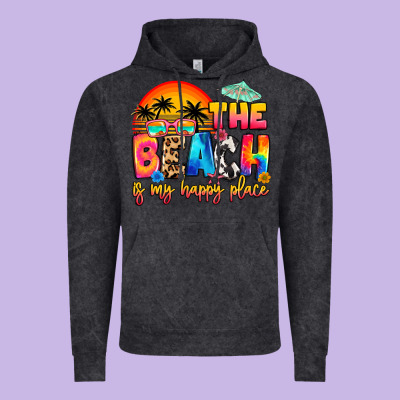 The Beach Is My Happy Place Vintage Hoodie Designed By Artiststas