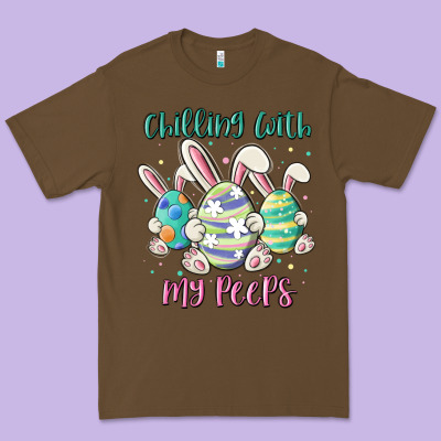 Chilling With My Peeps Premium Tee Designed By Maliassmallbusiness