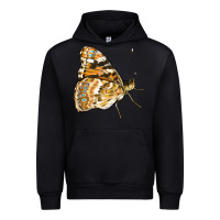 Black Painted Lady Butterfly Urban Hoodie - LillyAllenDesigns