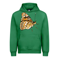 Emerald Painted Lady Butterfly Urban Hoodie - LillyAllenDesigns