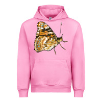 Fuchsia Pink Painted Lady Butterfly Urban Hoodie - LillyAllenDesigns