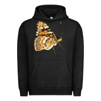 Pigment Black Painted Lady Butterfly Urban Hoodie - LillyAllenDesigns