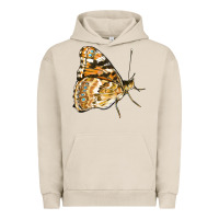 Pigment French Oak Painted Lady Butterfly Urban Hoodie - LillyAllenDesigns