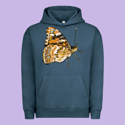 Painted Lady Butterfly Urban Hoodie Designed By Lillyallendesigns