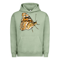Pigment Oil Green Painted Lady Butterfly Urban Hoodie - LillyAllenDesigns