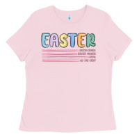 Bubblegum Pink easter  Bunny Kısses Ladies Tee - MaliasSmallBusiness