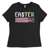 Black easter  Bunny Kısses Ladies Tee - MaliasSmallBusiness