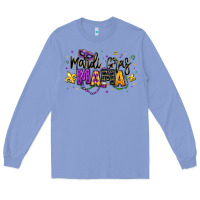 Colony Blue mardi gras mama Long Sleeve Tee - texasbilliewilder