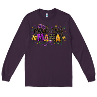 Plum mardi gras mama Long Sleeve Tee - texasbilliewilder