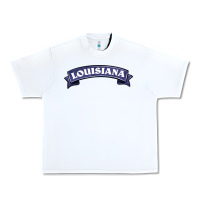 White louisiana Urban Heavy Tee - BarkalooDesign