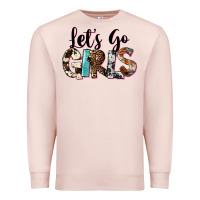 Pale Pink Let's Go Girls Premium Sweatshirt - FaDigitalArtStudio