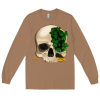 Toasted Coconut St patrick's day Skull with clovers Long Sleeve Tee - Jasminsmagicworld