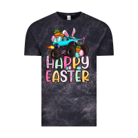 Cloud Black monster truck happy easter Vintage Tee - Artiststas