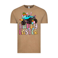 Vintage Coffee monster truck happy easter Vintage Tee - Artiststas