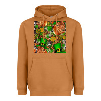 Meerkat st patricks  cow with candy Heavyweight Hoodie - FaDigitalArtStudio